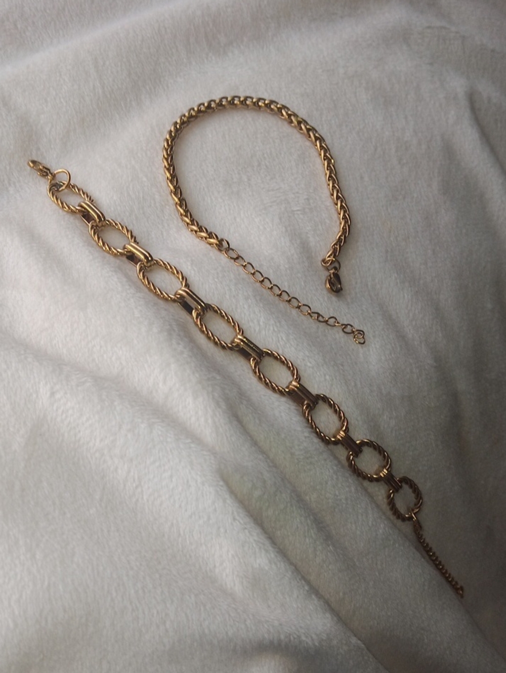 Gold Tone Chain Bracelet Set - Women Jewelry